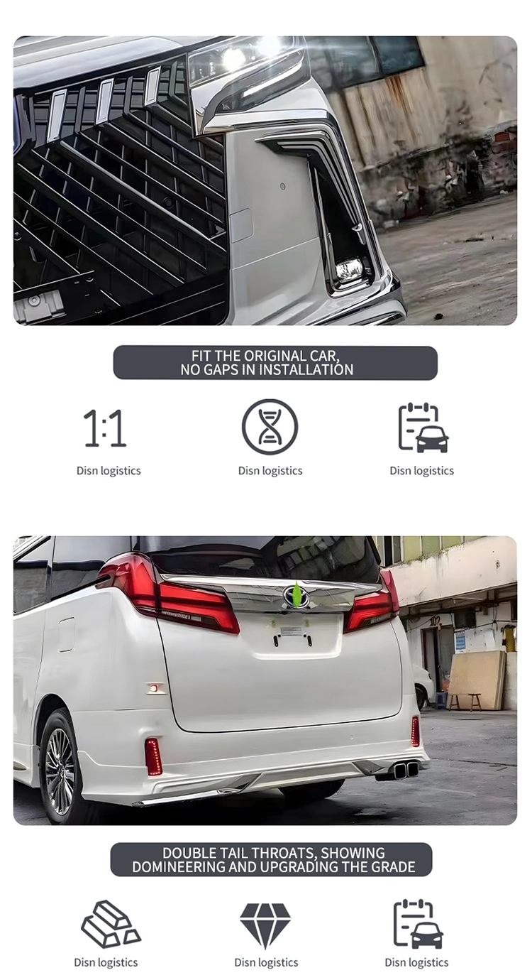 Factory Price Auto Retrofiting Parts Face Lift Upgraded Body Kit for Toyota Alphard 2018- 2022