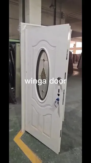 Wanjia フラワー デザイン ロック可能な片開きスチール セキュリティ ドア (WS-39)